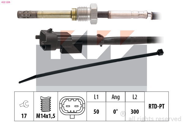 Sensor uitlaatgastemperatuur KW 422 228