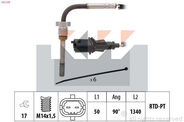 Sensor uitlaatgastemperatuur KW 422 238