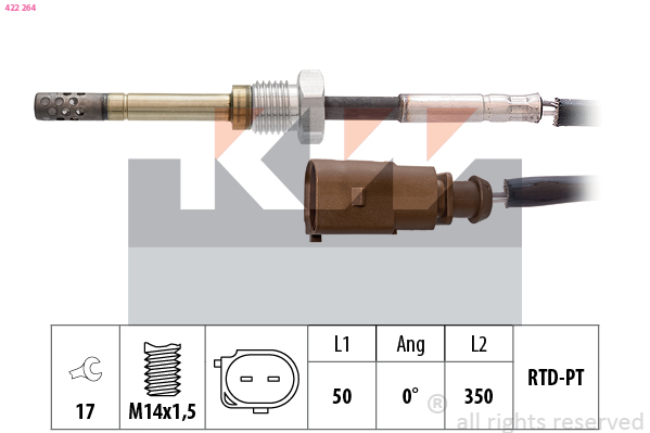 Sensor uitlaatgastemperatuur KW 422 264