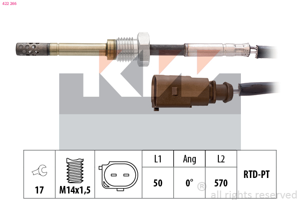 Sensor uitlaatgastemperatuur KW 422 266