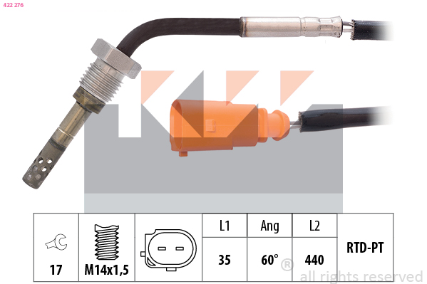 Sensor uitlaatgastemperatuur KW 422 276