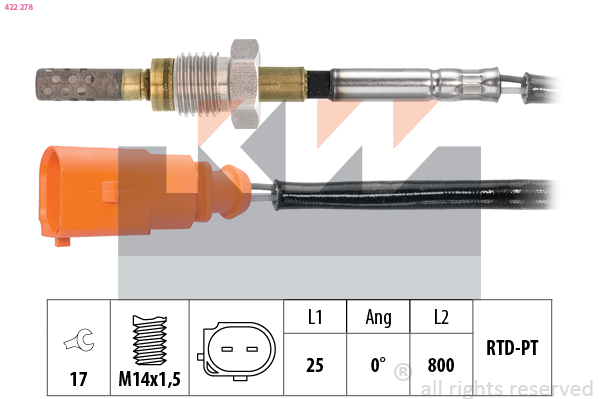 Sensor uitlaatgastemperatuur KW 422 278