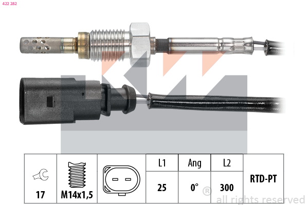 Sensor uitlaatgastemperatuur KW 422 282