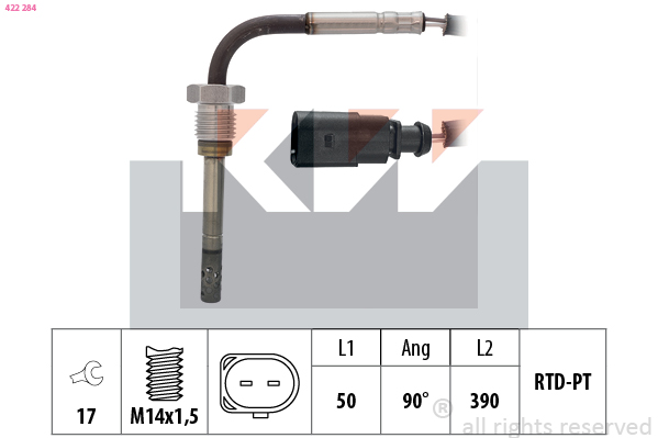 Sensor uitlaatgastemperatuur KW 422 284