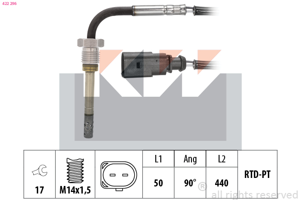 Sensor uitlaatgastemperatuur KW 422 296