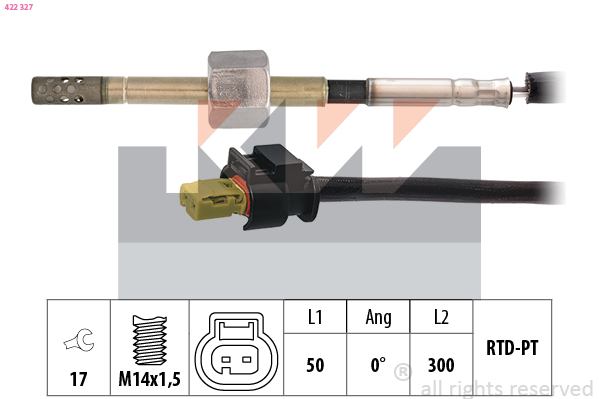 Sensor uitlaatgastemperatuur KW 422 327