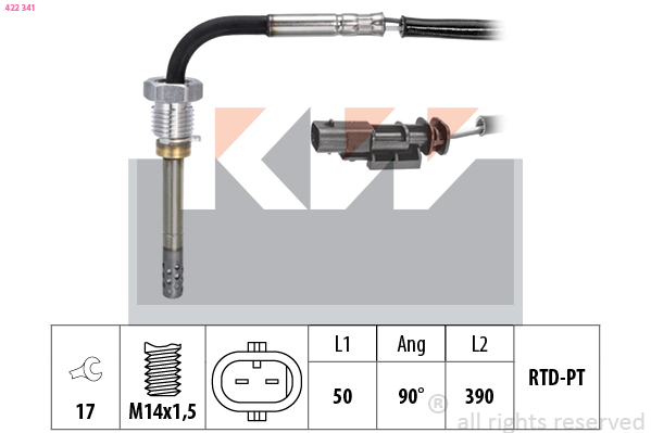 Sensor uitlaatgastemperatuur KW 422 341