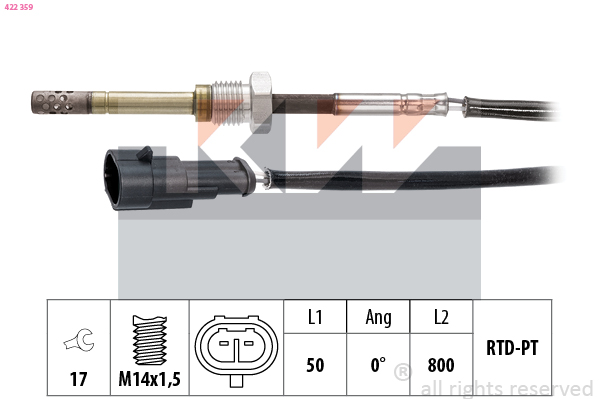 Sensor uitlaatgastemperatuur KW 422 359