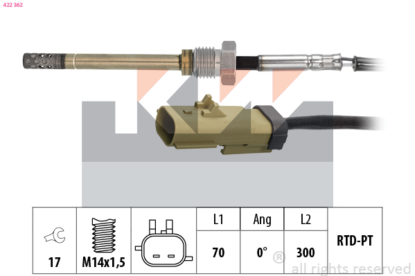 Sensor uitlaatgastemperatuur KW 422 362