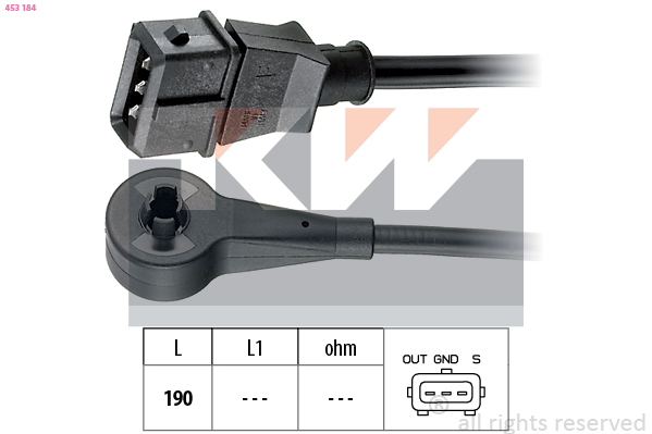 Nokkenas positiesensor KW 453 184