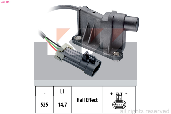 Nokkenas positiesensor KW 453 315