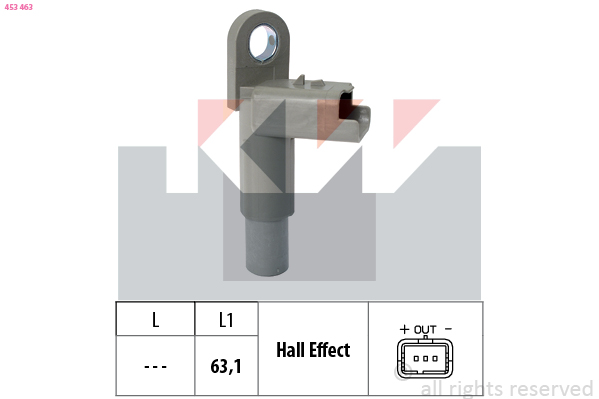 Nokkenas positiesensor KW 453 463