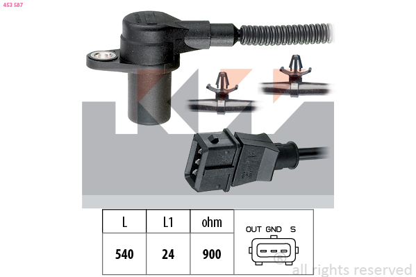 Krukas positiesensor KW 453 587