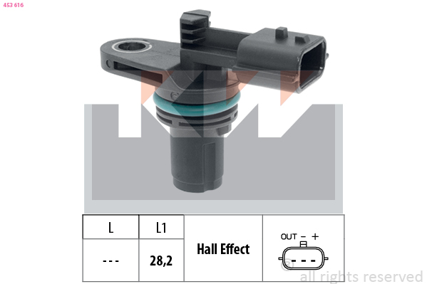 Nokkenas positiesensor KW 453 616