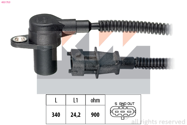 Krukas positiesensor KW 453 753