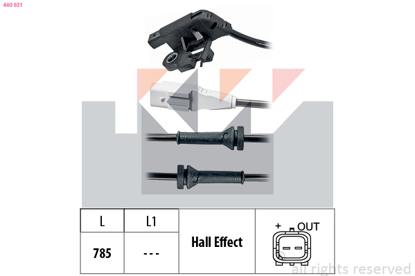 ABS sensor KW 460 031