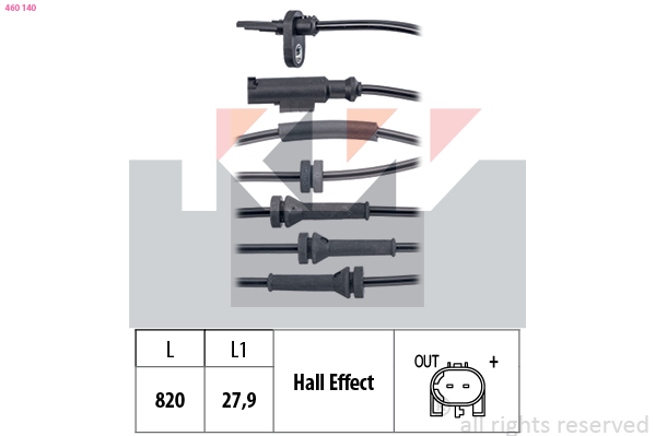 ABS sensor KW 460 140