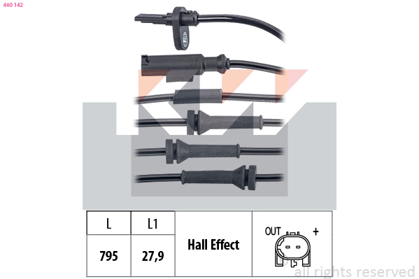 ABS sensor KW 460 142