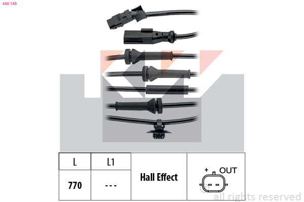 ABS sensor KW 460 148