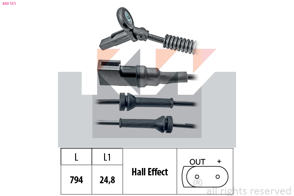 ABS sensor KW 460 151