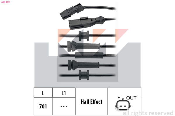 ABS sensor KW 460 169