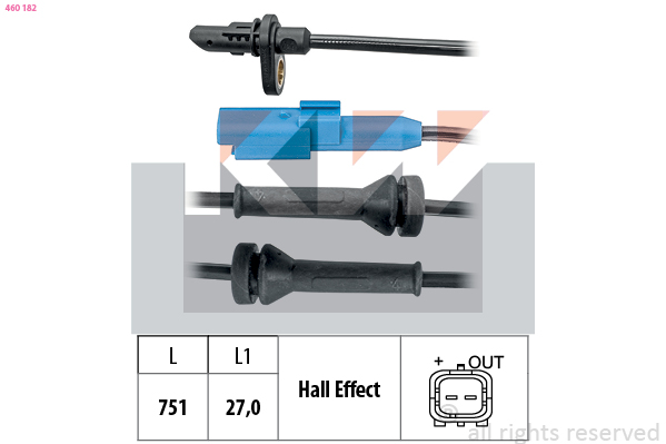 ABS sensor KW 460 182