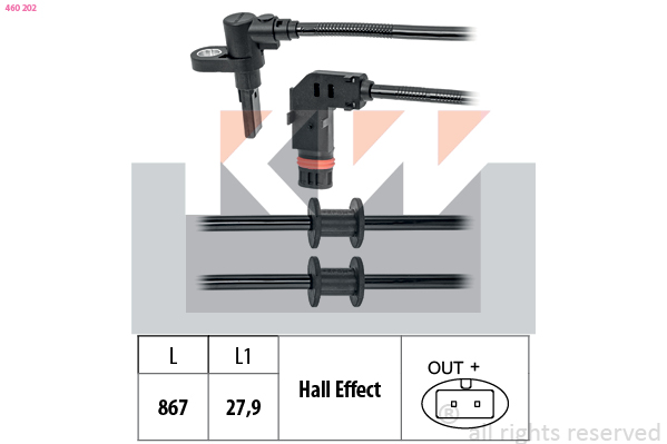 ABS sensor KW 460 202