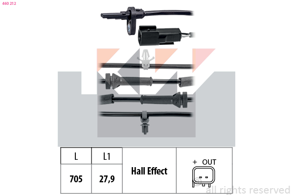 ABS sensor KW 460 212