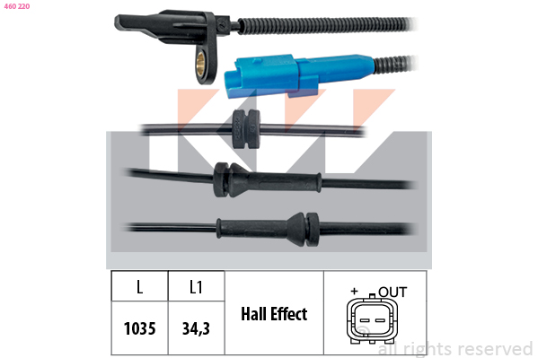 ABS sensor KW 460 220