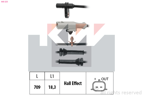 ABS sensor KW 460 233