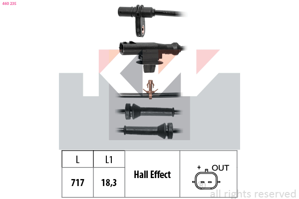 ABS sensor KW 460 235