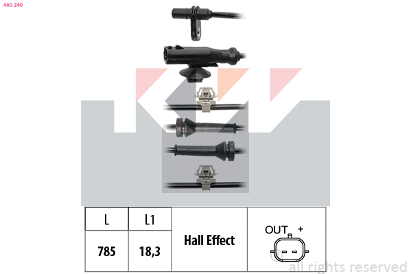 ABS sensor KW 460 240