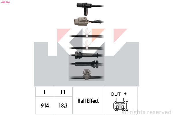 ABS sensor KW 460 244