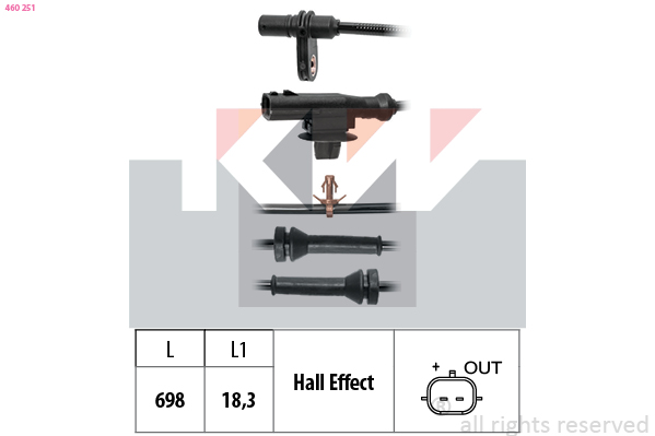 ABS sensor KW 460 251