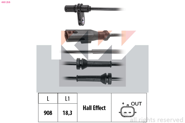 ABS sensor KW 460 258