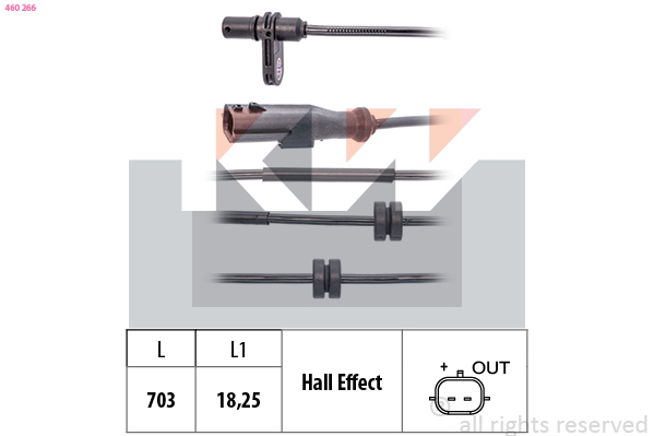 ABS sensor KW 460 266