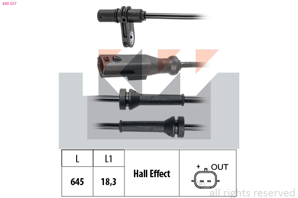 ABS sensor KW 460 337