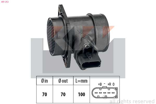 Luchtmassameter KW 491 212