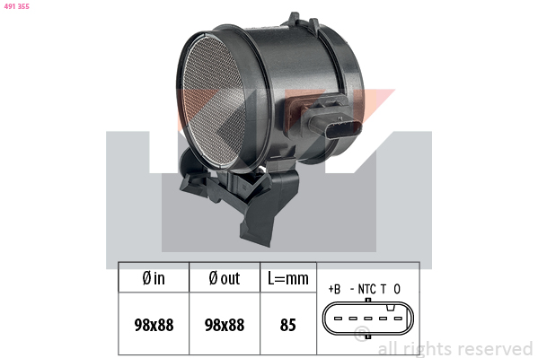 Luchtmassameter KW 491 355