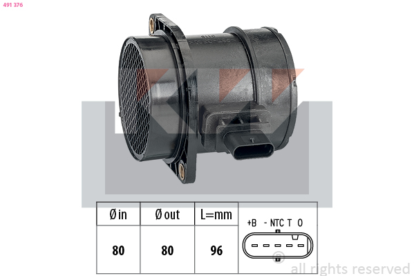 Luchtmassameter KW 491 376