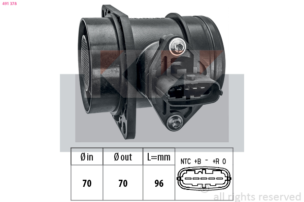 Luchtmassameter KW 491 378