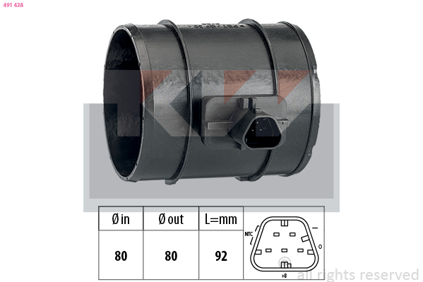 Luchtmassameter KW 491 438
