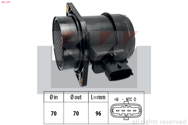 Luchtmassameter KW 491 537
