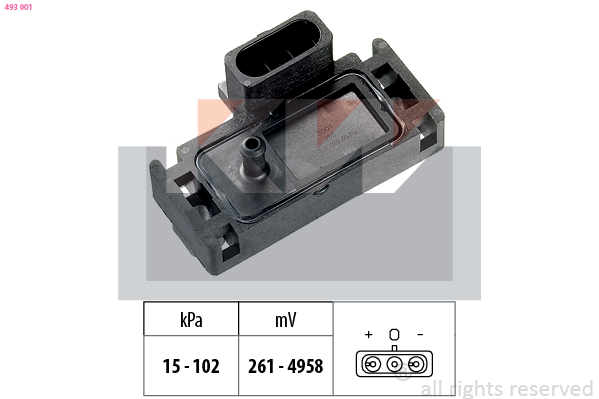 MAP sensor KW 493 001