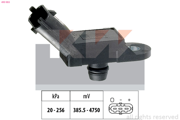 Uitlaatgasdruk sensor KW 493 055