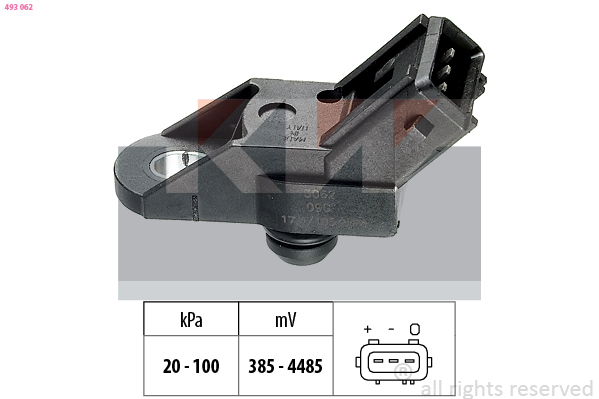 Inlaatdruk-/map sensor KW 493 062