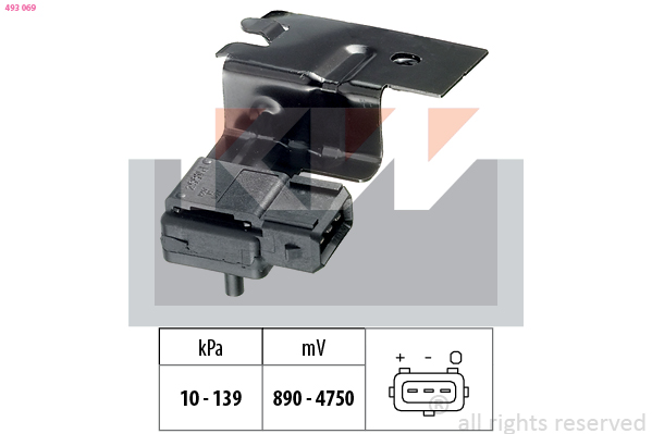 MAP sensor KW 493 069