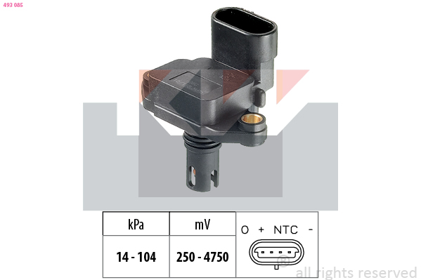 MAP sensor KW 493 085