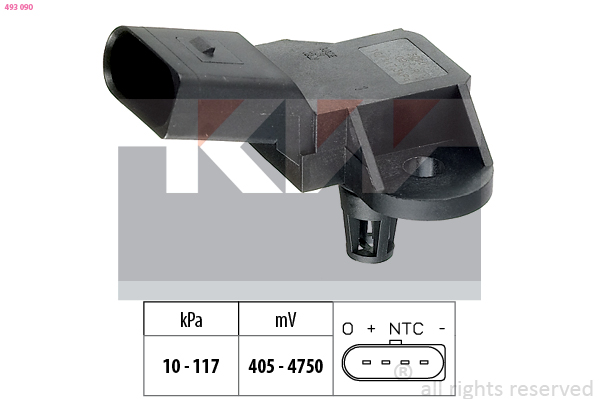 Uitlaatgasdruk sensor KW 493 090