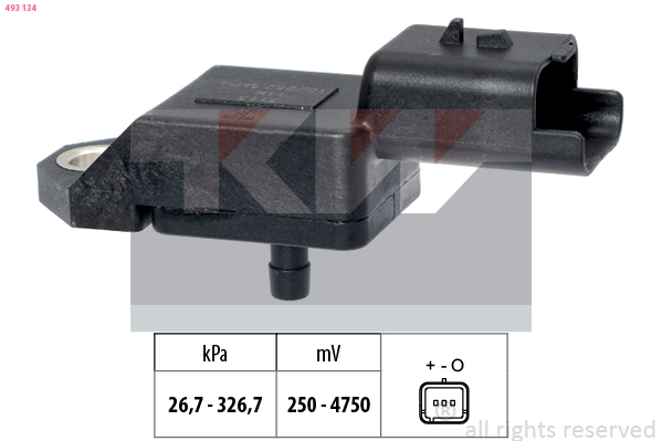 Uitlaatgasdruk sensor KW 493 134